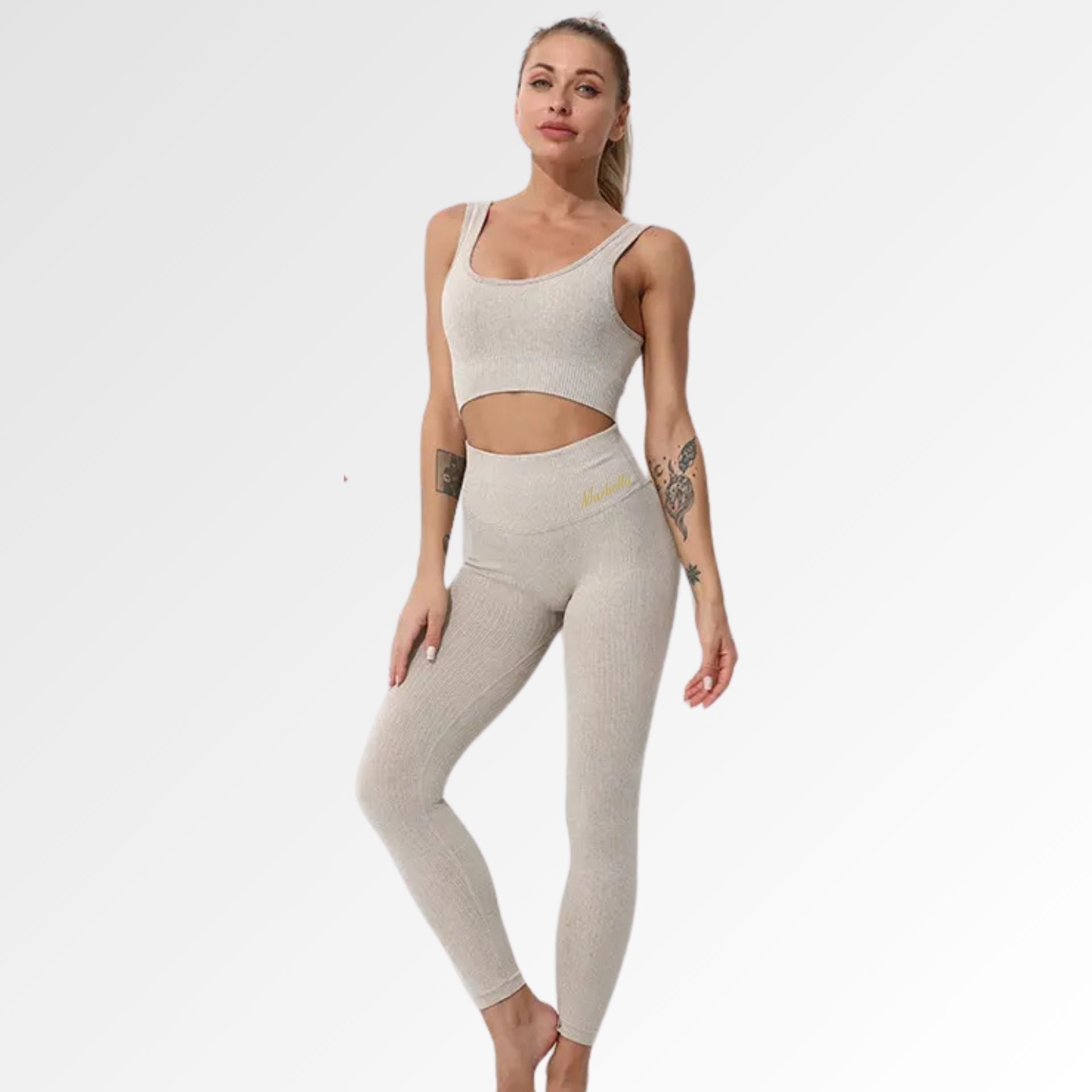 Marbella 2-Piece Seamless Pants and Bra Set